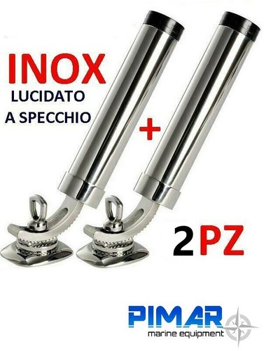 Portacanna acciaio inox - 2, in
