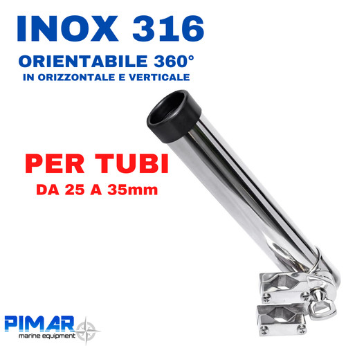 Portacanna acciaio inox 316 - in,
